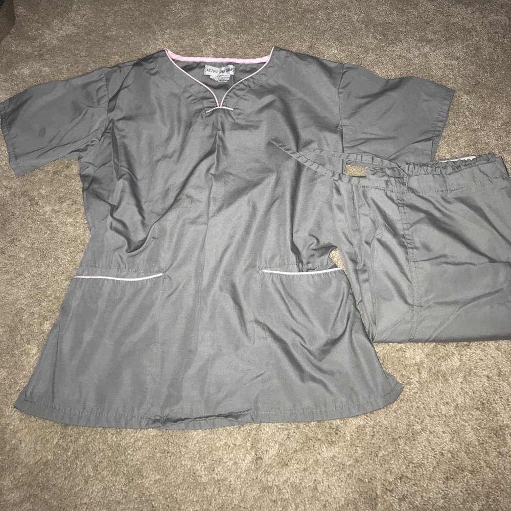 Active uniforms scrub set an gray